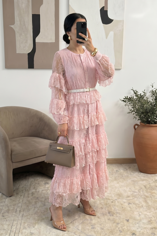 Halima Tiered Lace Maxi Dress