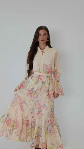 Arabella Maxi Belted Dress