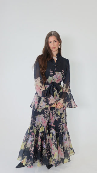 Arabella Maxi Belted Dress