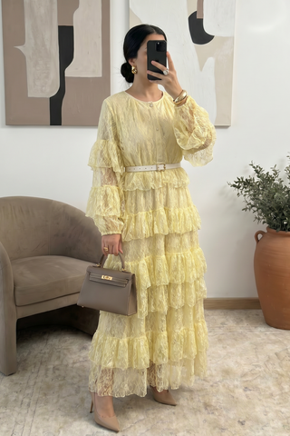 Halima Tiered Lace Maxi Dress