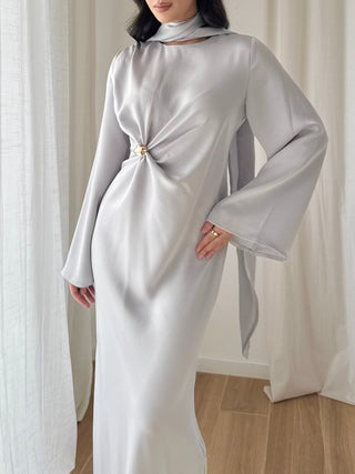 Eva Satin Maxi Dress