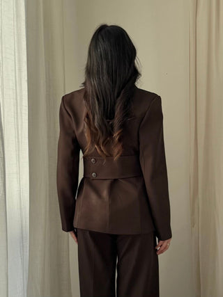 Tailored Belted Blazer – Structured Fit - Ruya&co