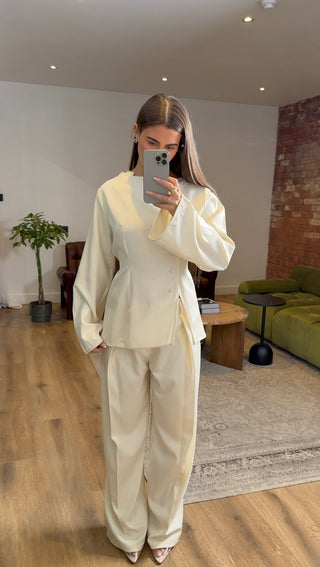 Aurelia Wide Leg Tailored Trousers - Ruya&co