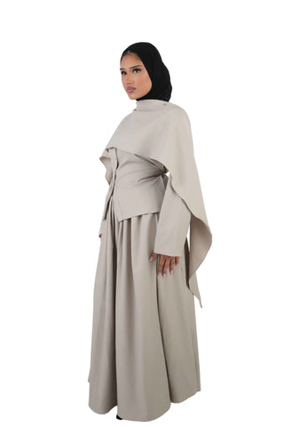 Cape Detail Shirt & Maxi Skirt Co Ord