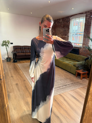 Mia Brushstroke Maxi Dress