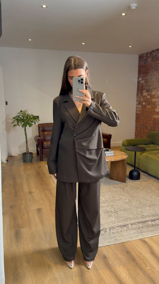Aria Ruched blazer set