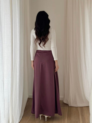The Elira Satin Maxi Skirt
