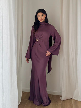 Eva Satin Maxi Dress