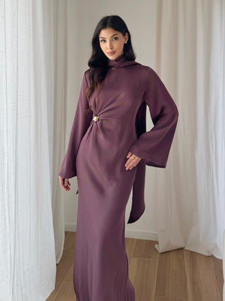 Eva Satin Maxi Dress